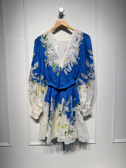Alemais Rita Embroidered Mini Dress (6/M)