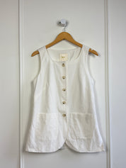 Maeve for Anthropologie White Peplum Top (S)