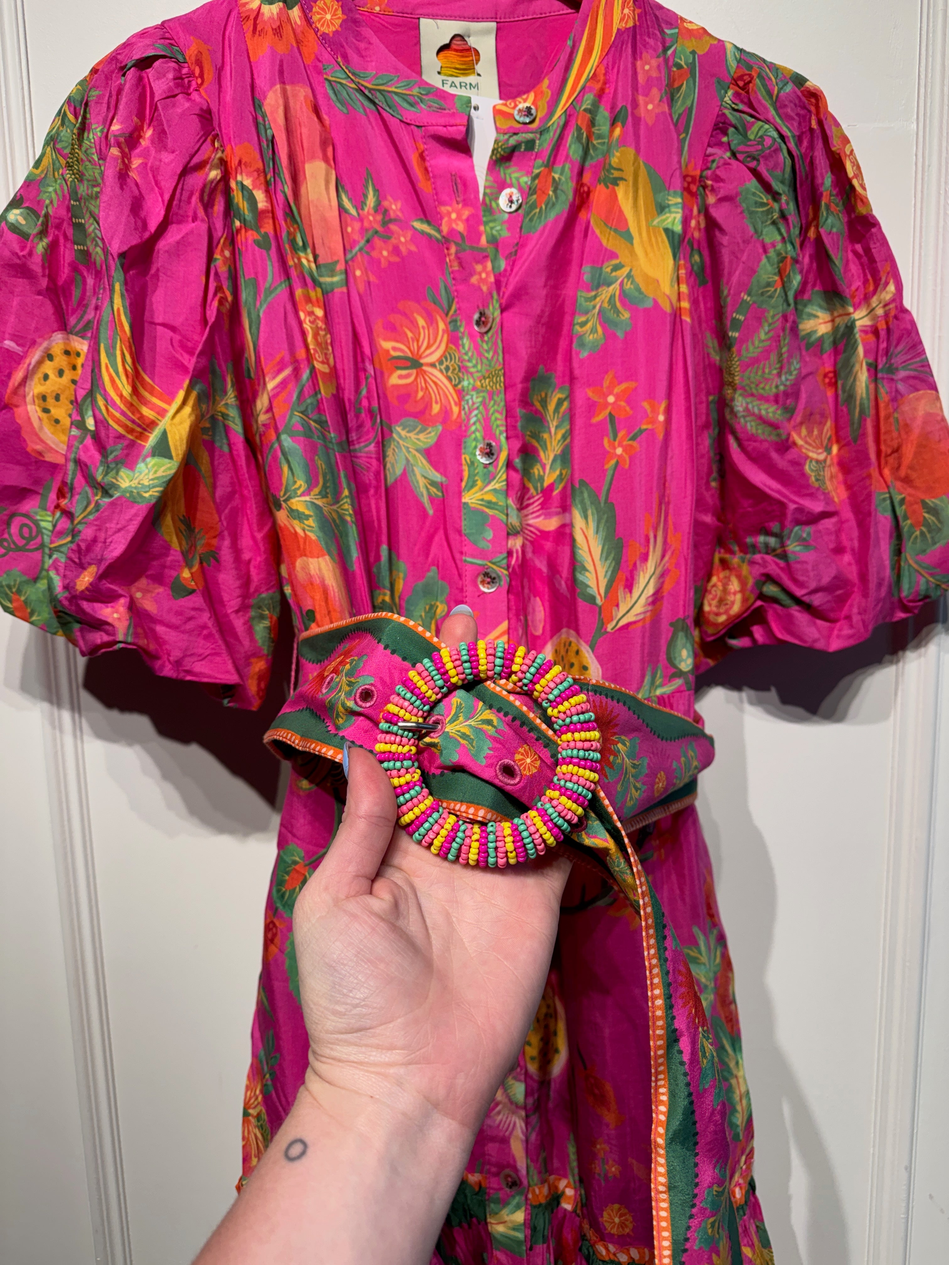 Farm Rio Fruit Garden Mini Dress (S)