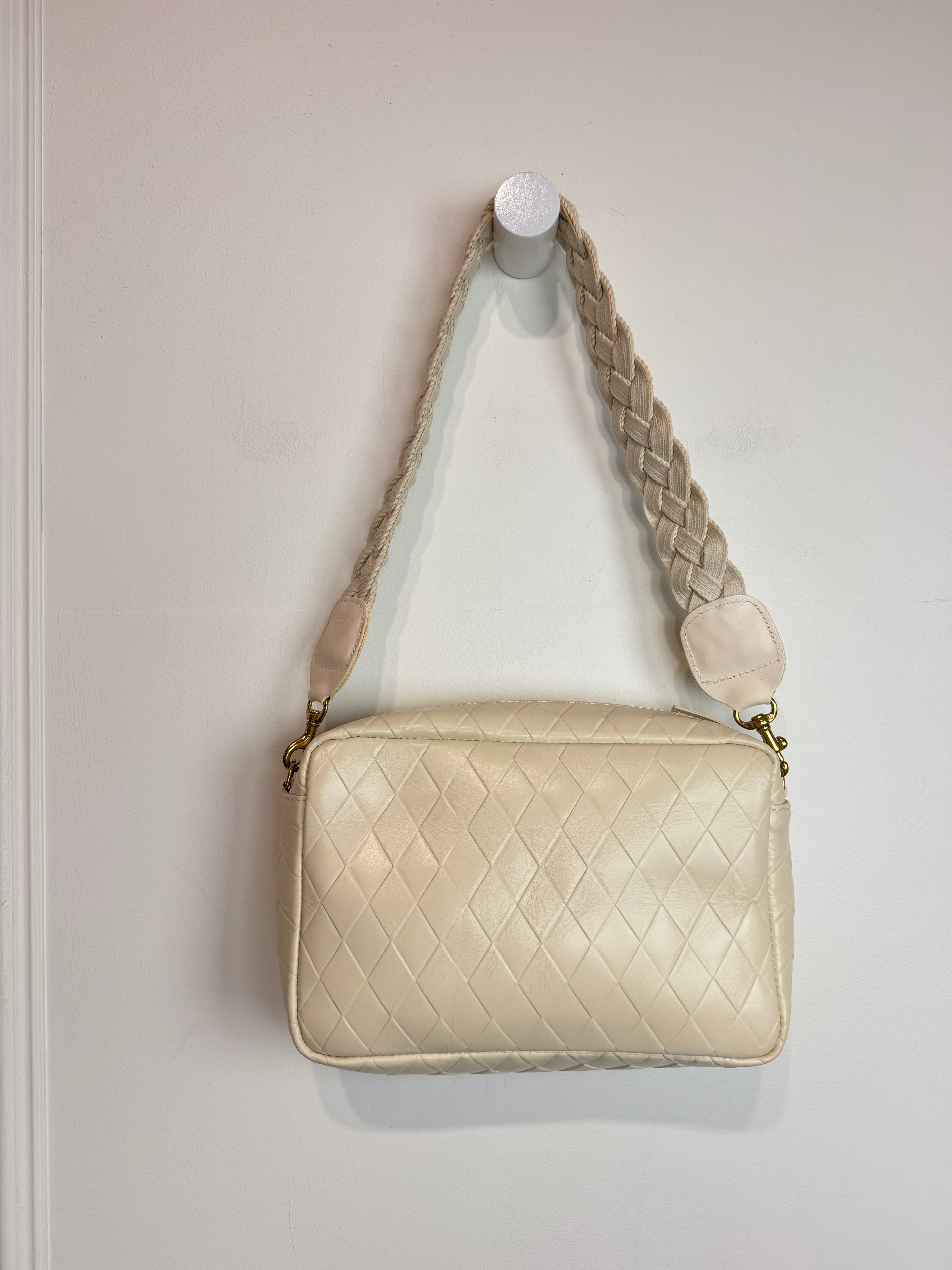 Clare V. Marisol Bag in Cream Diamond