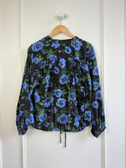 No.6 Store Blue & Black Floral Top (M)