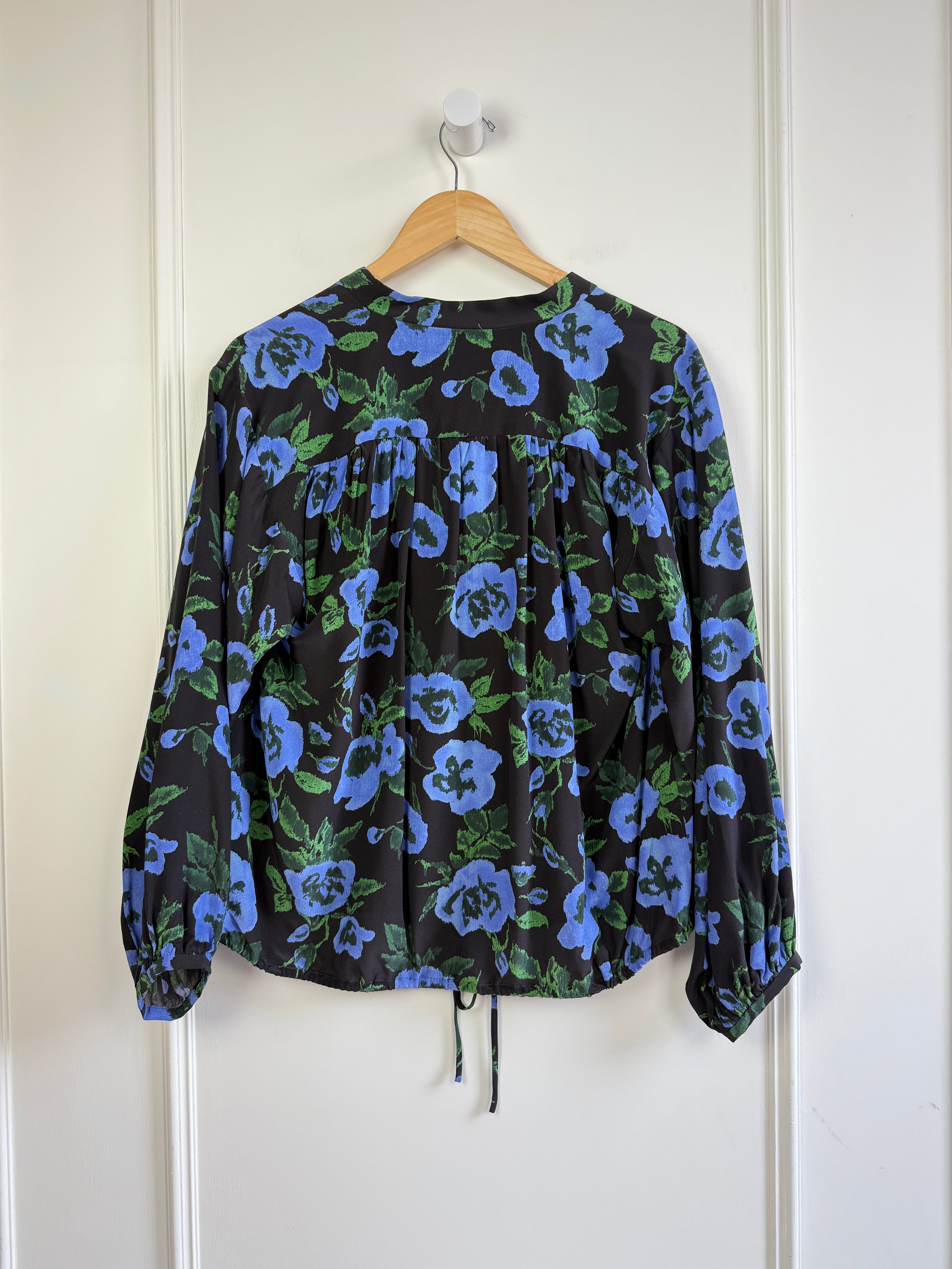 No.6 Store Blue & Black Floral Top (M)