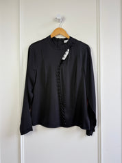Ecru Silk Button Top (L)