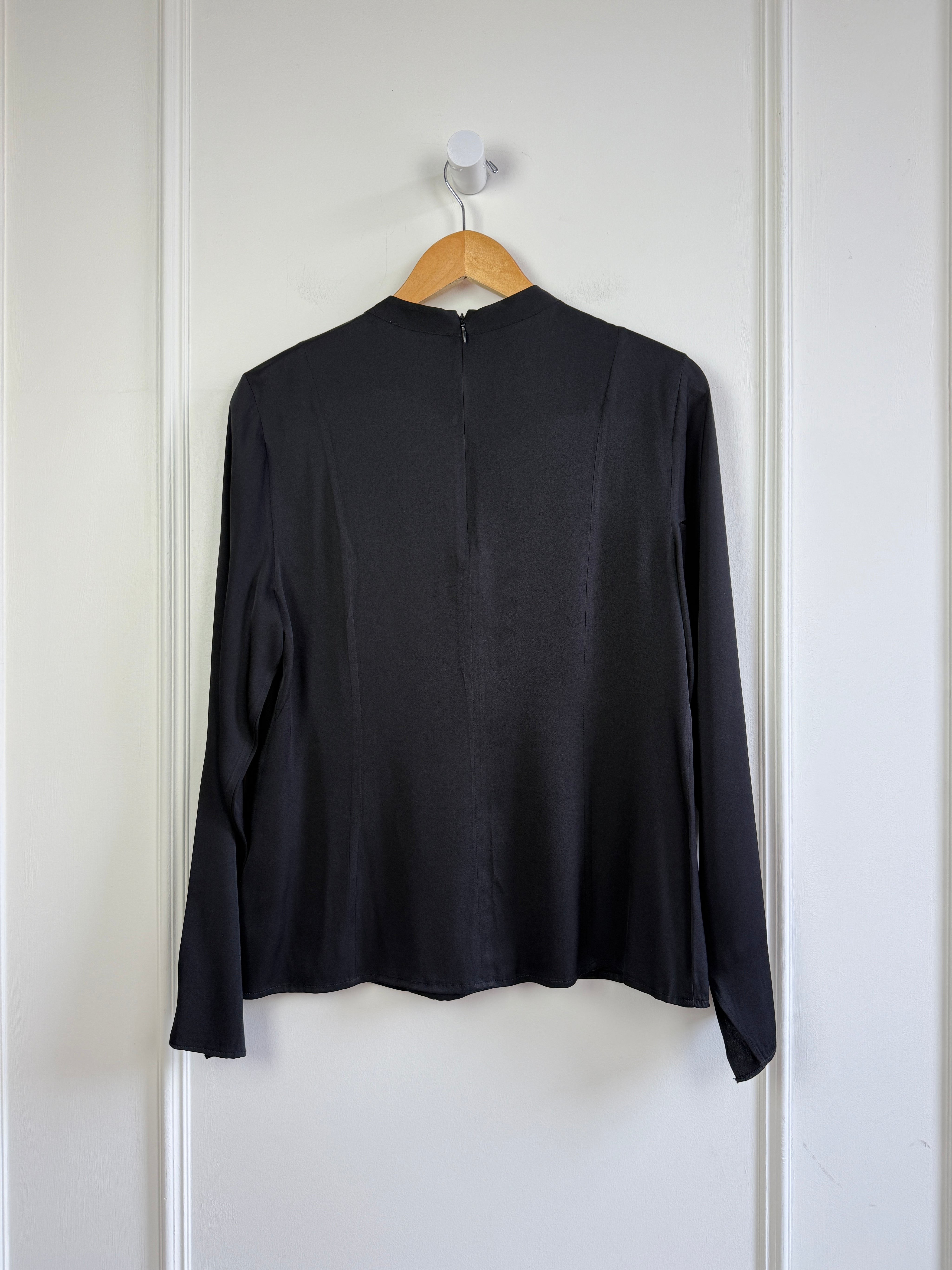 Ecru Silk Button Top (L)