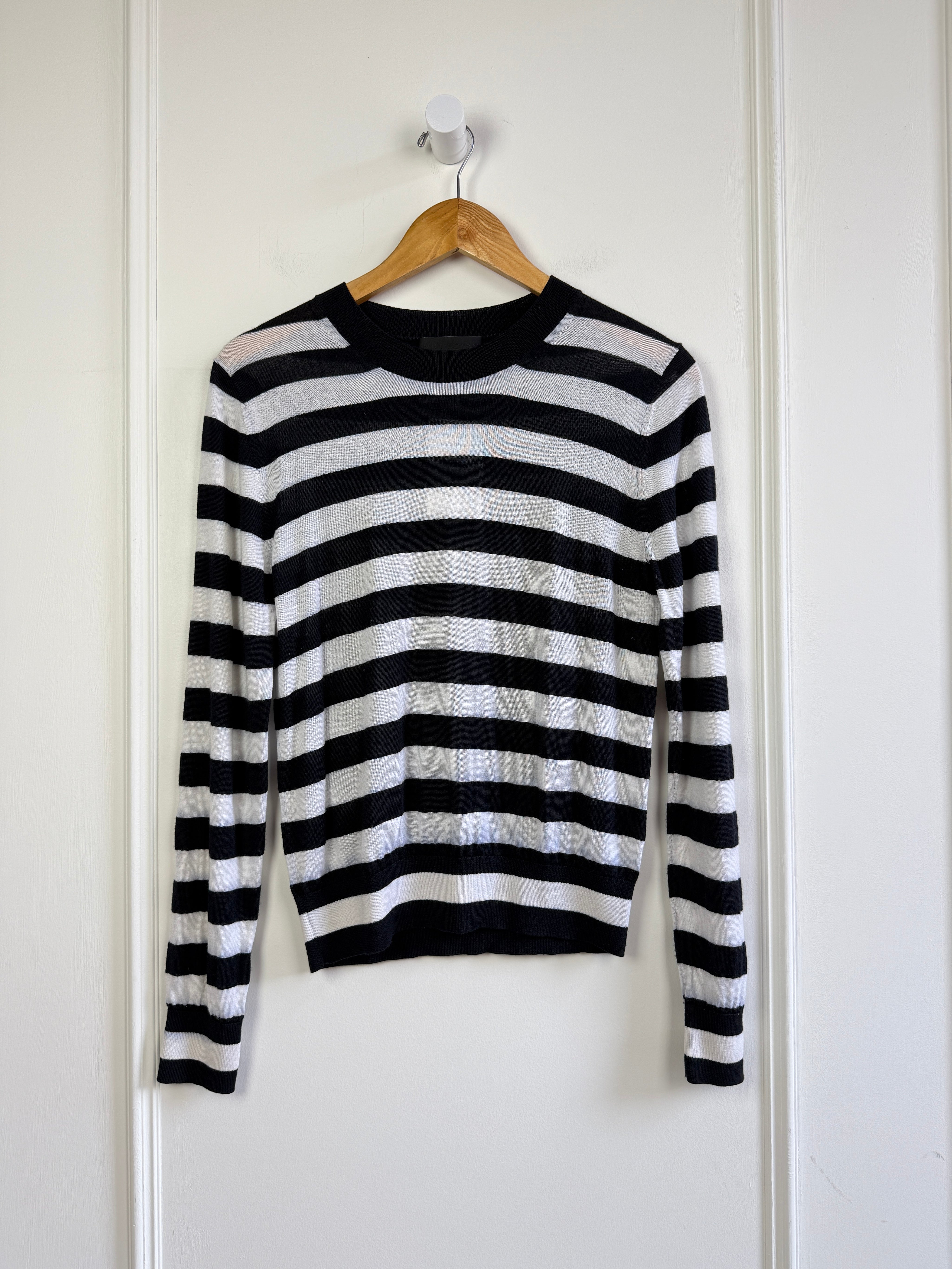 Nili Lotan Black & White Stripe Sweater (M)