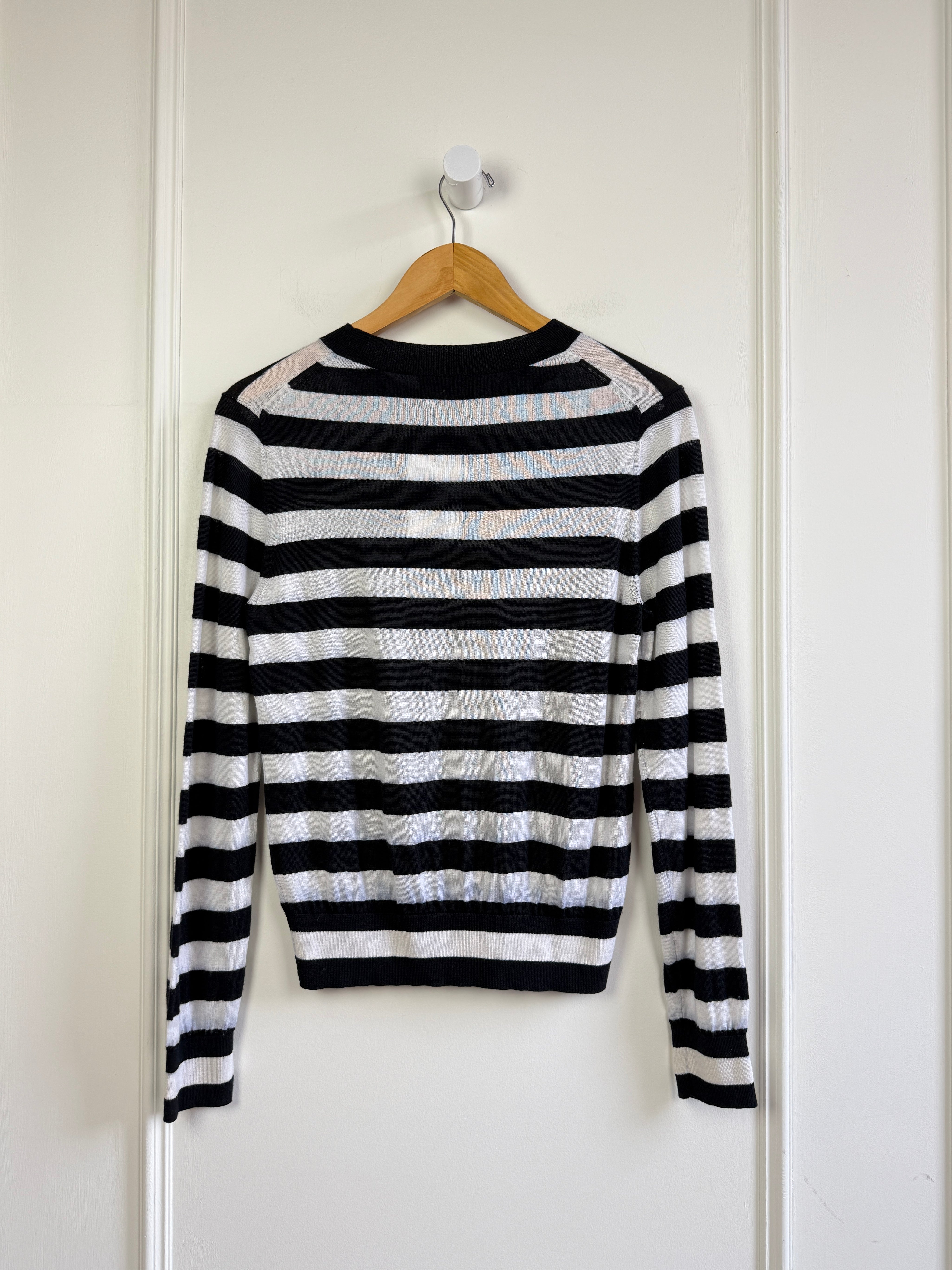 Nili Lotan Black & White Stripe Sweater (M)