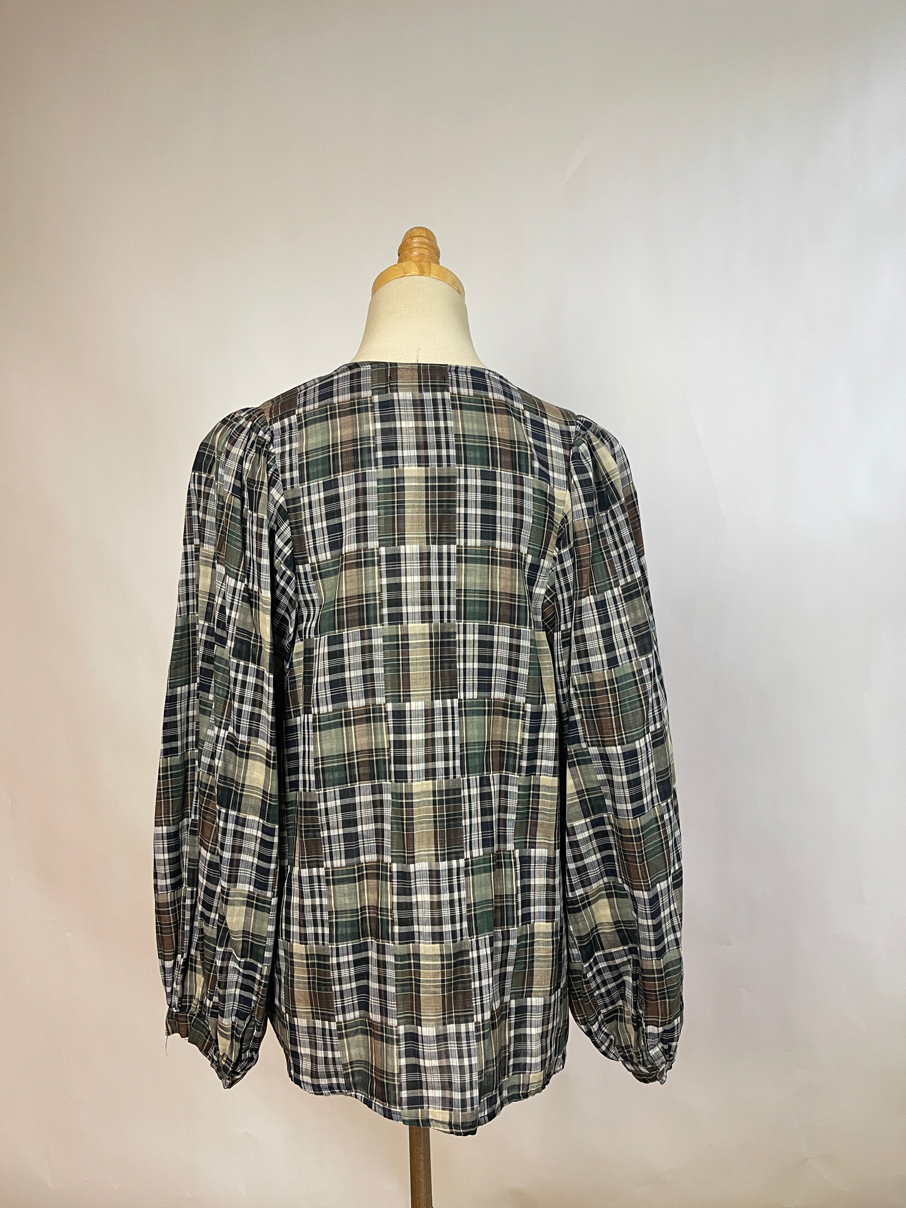 A Bronze Age Plaid Top (L)