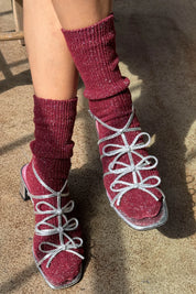 Le Bon Shoppe - Winter Sparkle Socks | Wine