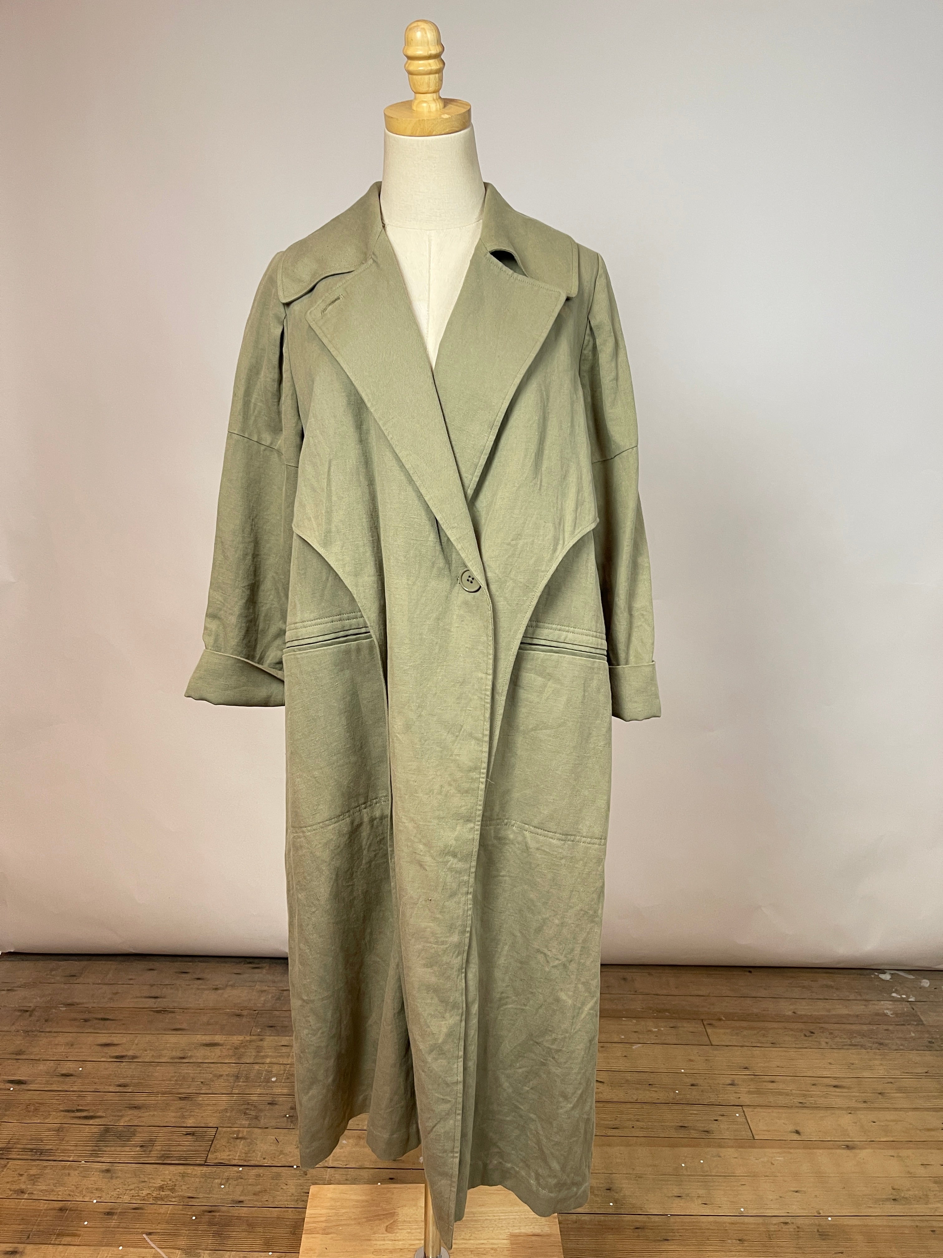 Apiece Apart Green Trench Coat (XS/S)