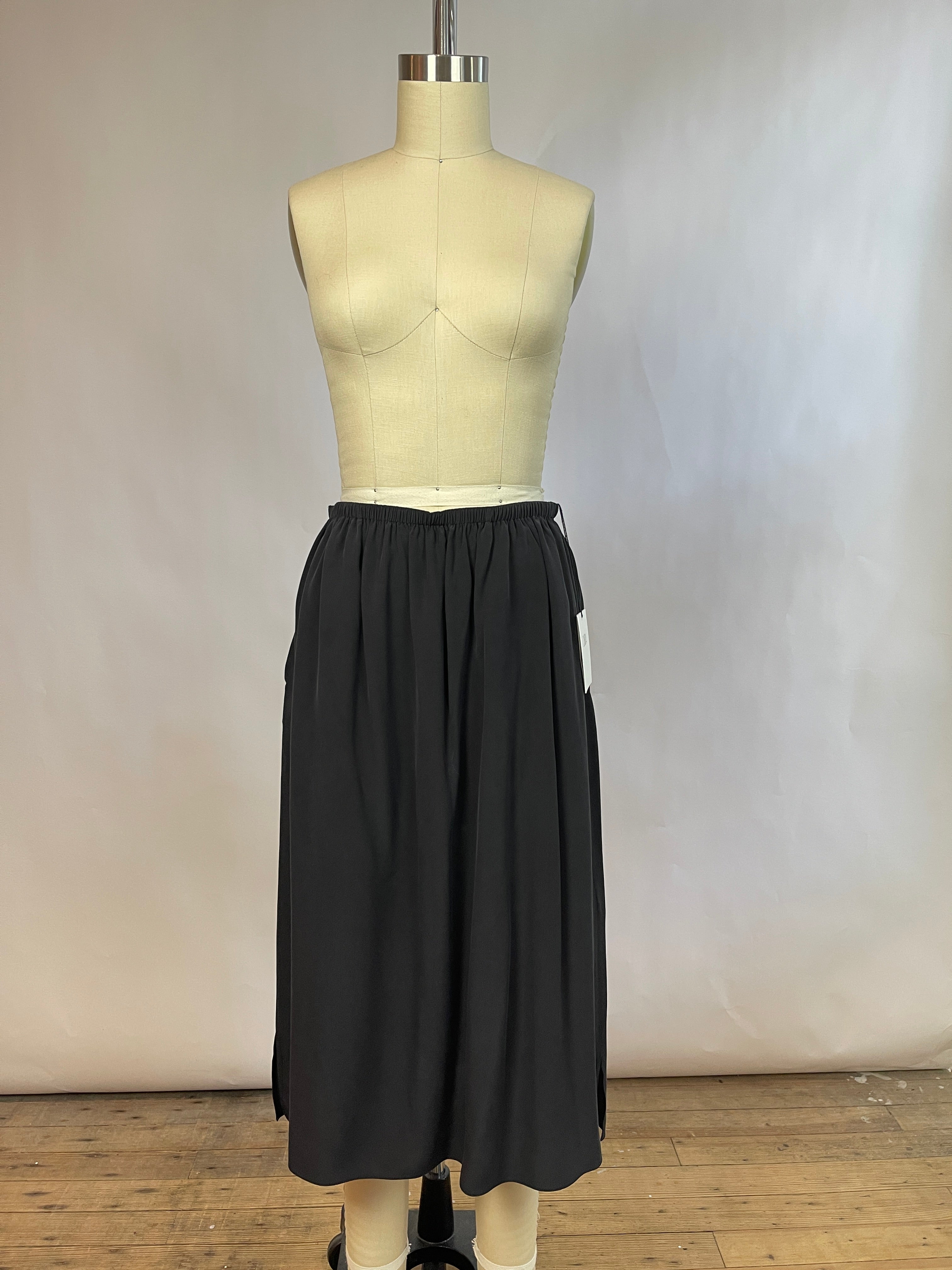 Quira Black Silk Skirt (L)