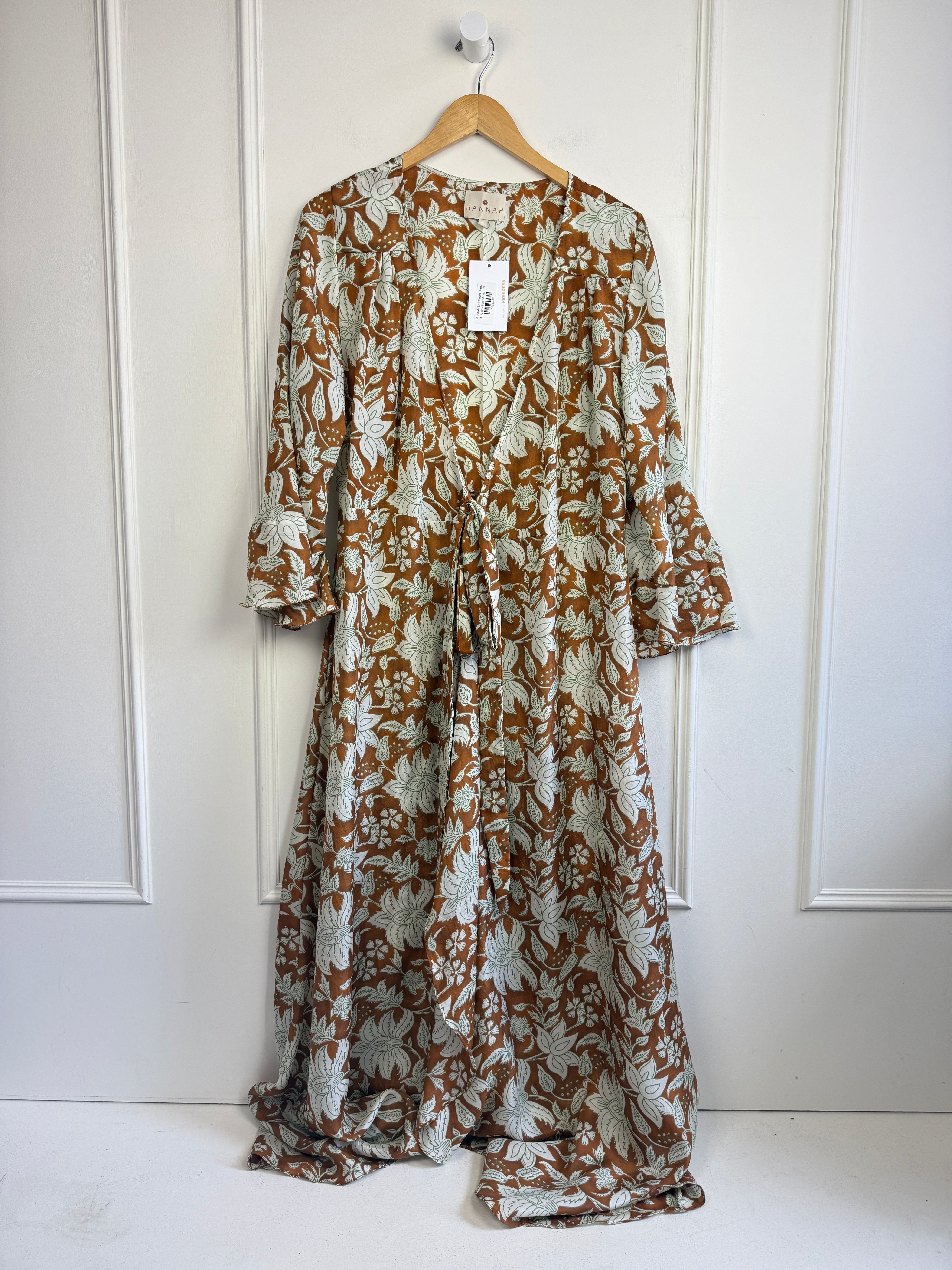 Hannah Silk Wrap Dress (S/M)