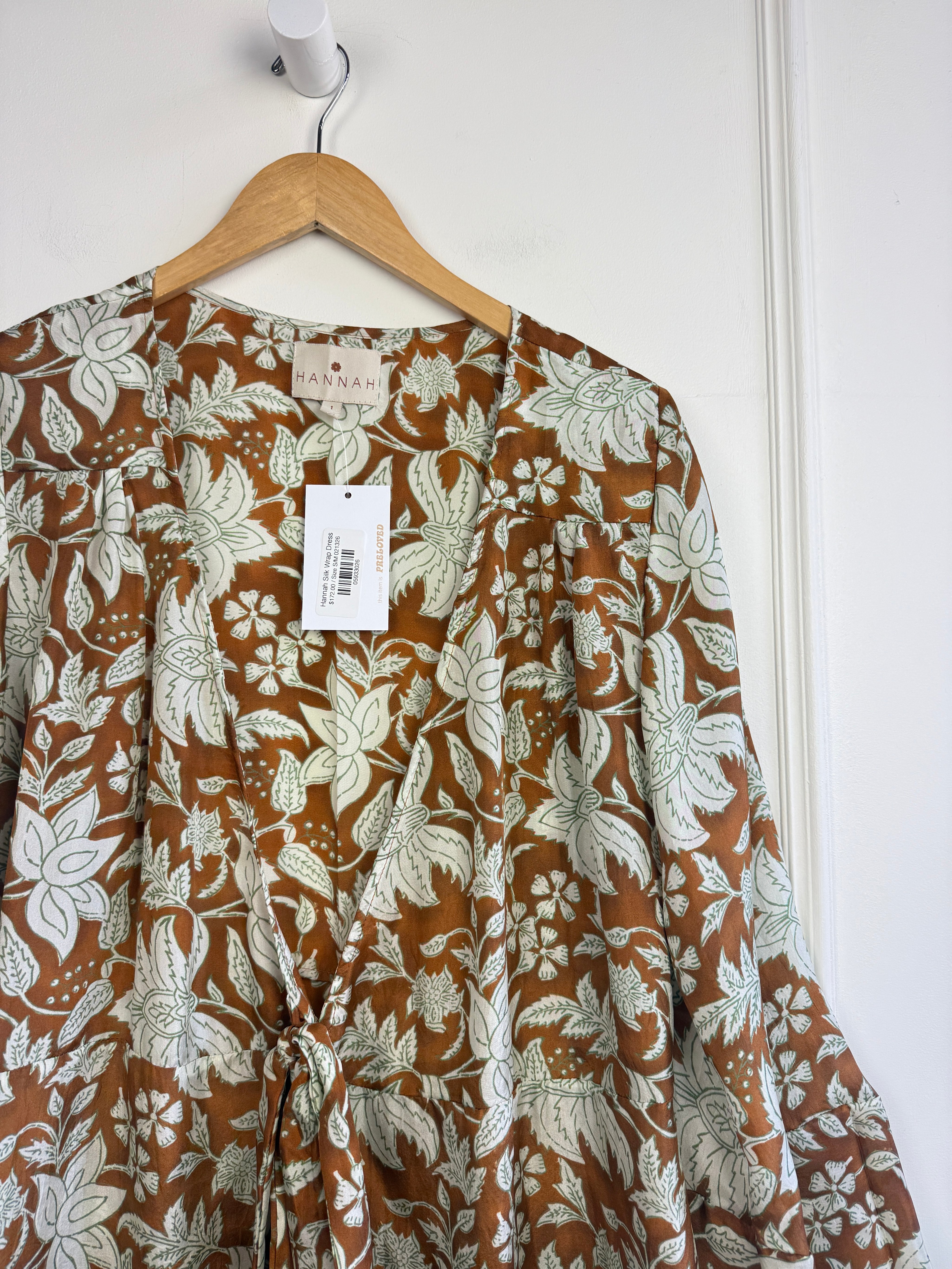Hannah Silk Wrap Dress (S/M)