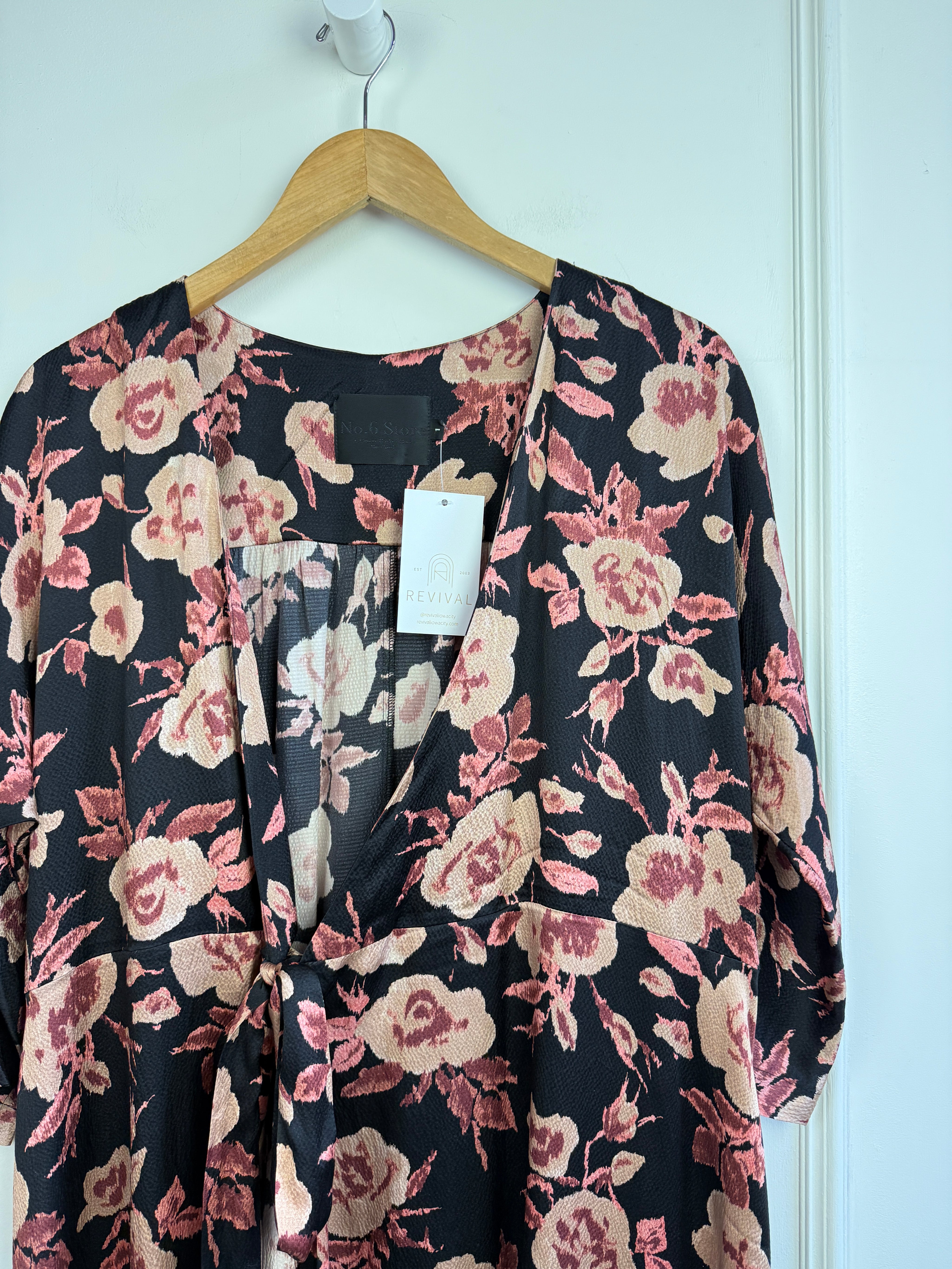 No.6 Store Floral Silk Wrap Dress (1/S)