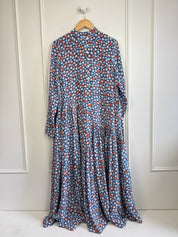 An An Londree Blue Floral Maxi Dress (XS/S)