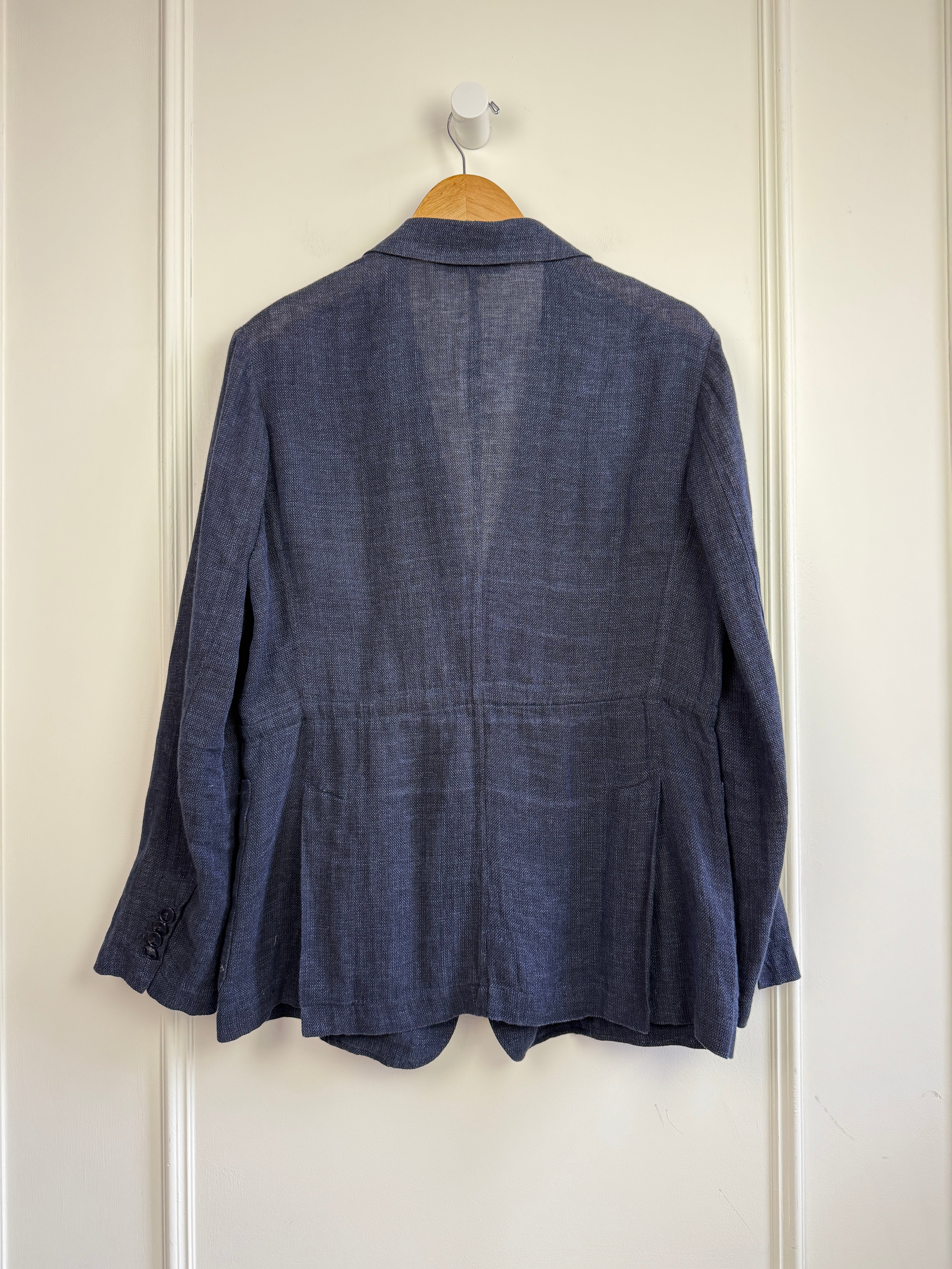 Barena Navy Linen Blazer (M)