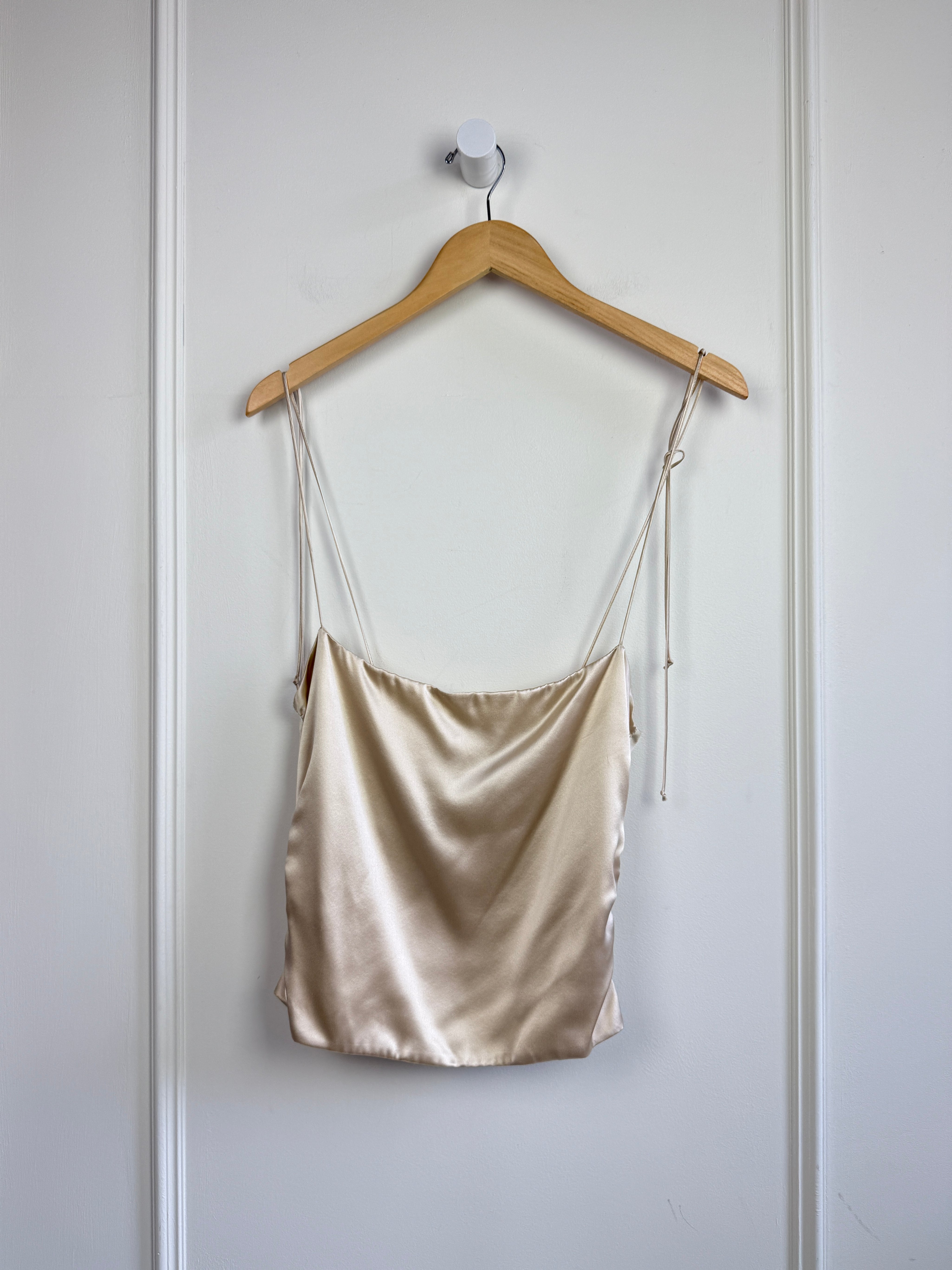 Reformation Gold Silk Tank (6/M)