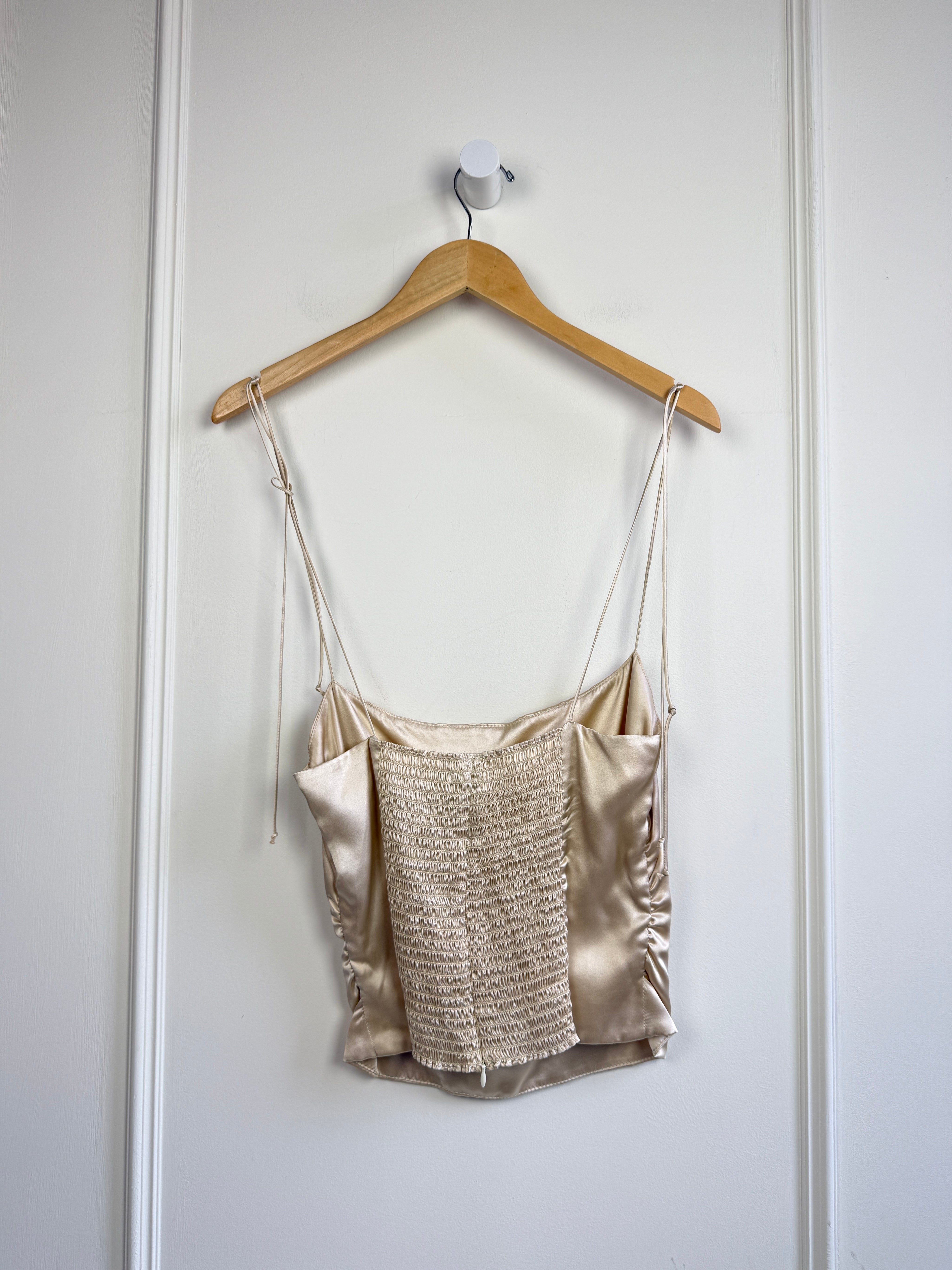 Reformation Gold Silk Tank (6/M)
