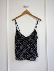 RIXO Black Bandana Tank (L/10)