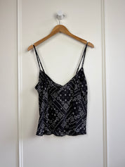 RIXO Black Bandana Tank (L/10)