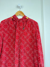 RIXO Red Bandana Blouse (M)