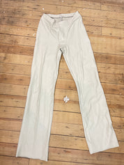 Skims Faux Leather Flares in Shell (L)