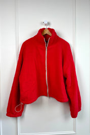 Blank Lab - Fuzzy Double Zip Jacket | Red
