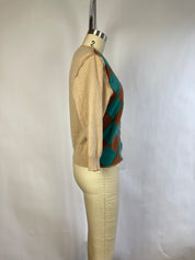 Vintage Cashmere Spliced Cardigan (M)