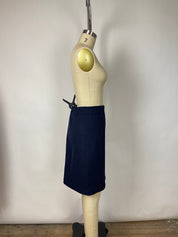 Talbots Skirt Navy Wool Skirt (12/L)