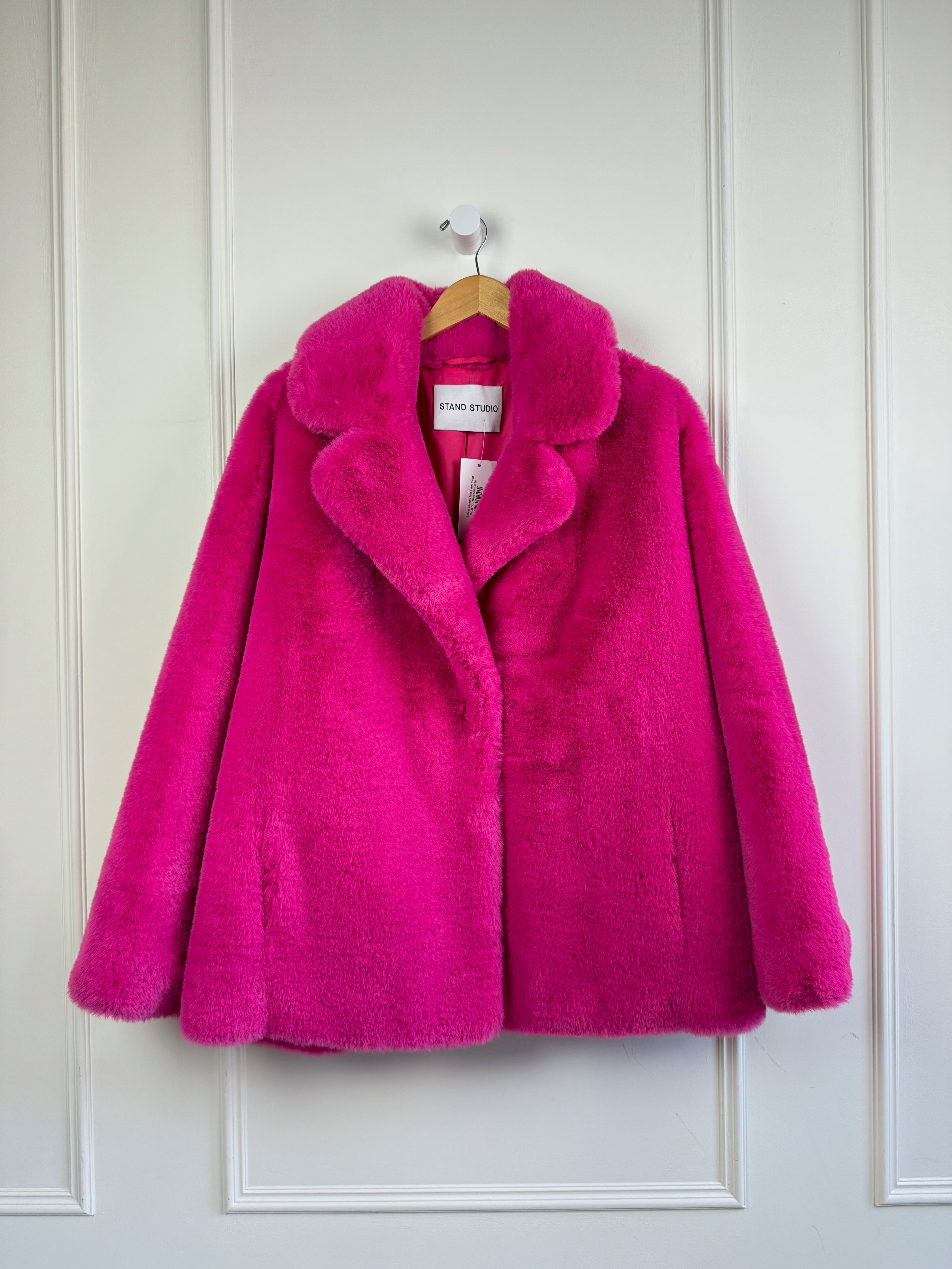 Stand Studio Hot Pink Coat (M)