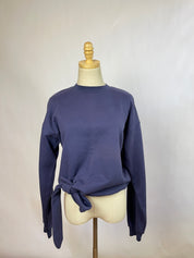 Vejas Maksimas Purple Tie Hem Sweatshirt (34/S)