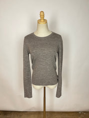 Maryam Nassir Zadeh Brown Tory Crew Neck Sweater (L)