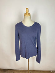 Maryam Nassir Zadeh Navy Tory Crew Neck Sweater (L)