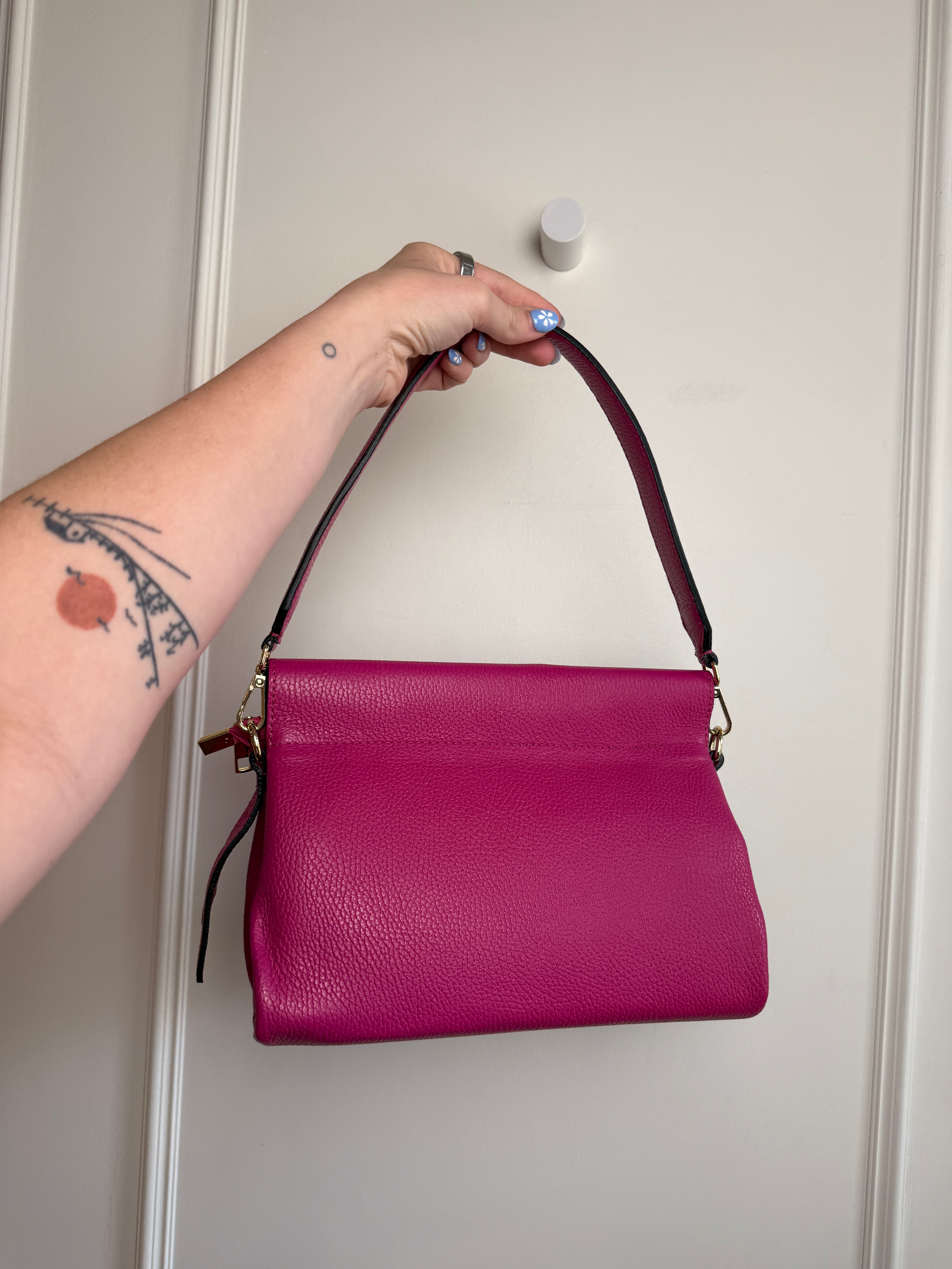 Borse In Pelle Pink Leather Bag