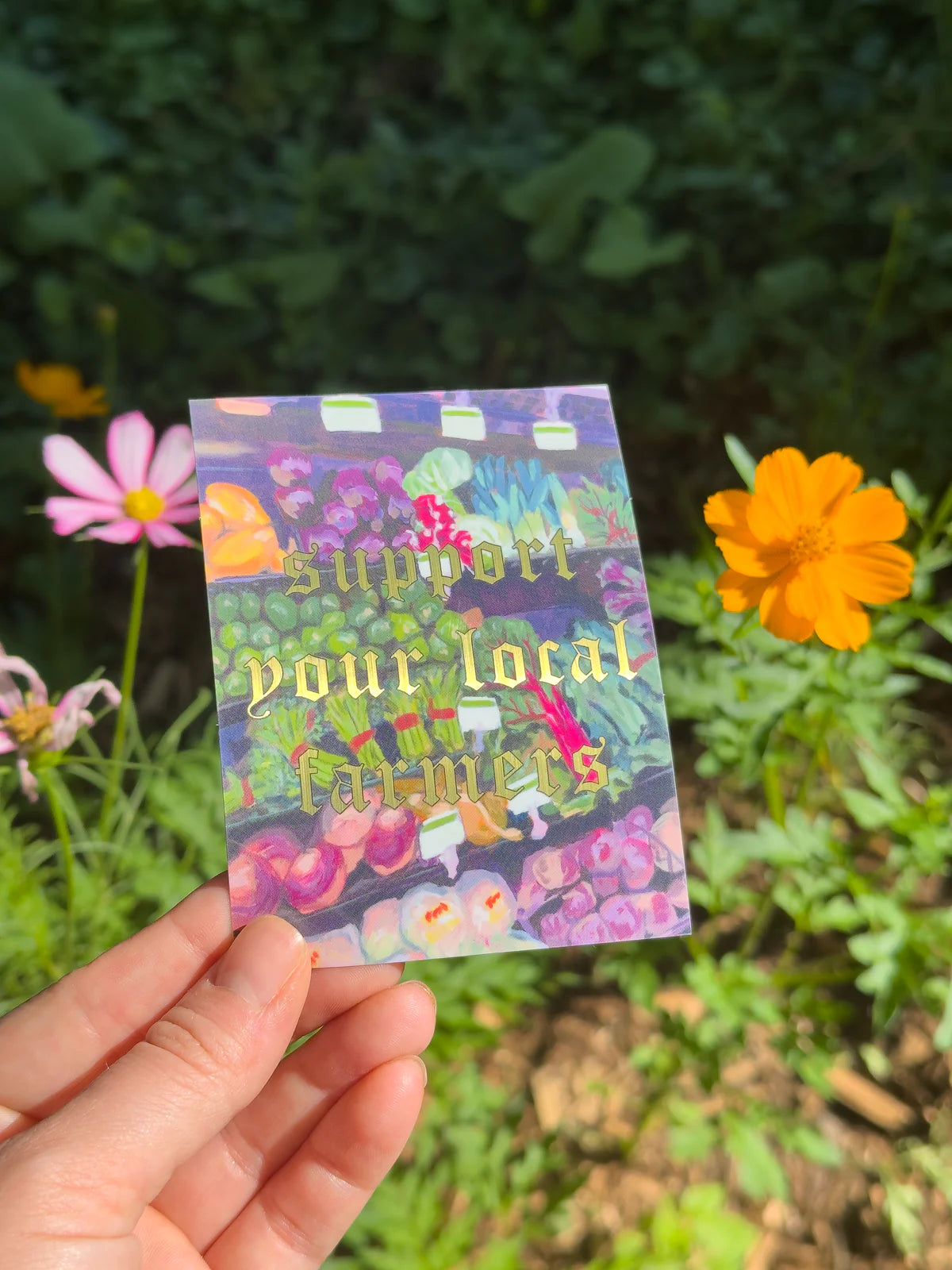 Refuge Studios Iowa City - Support Local Farmers Sticker