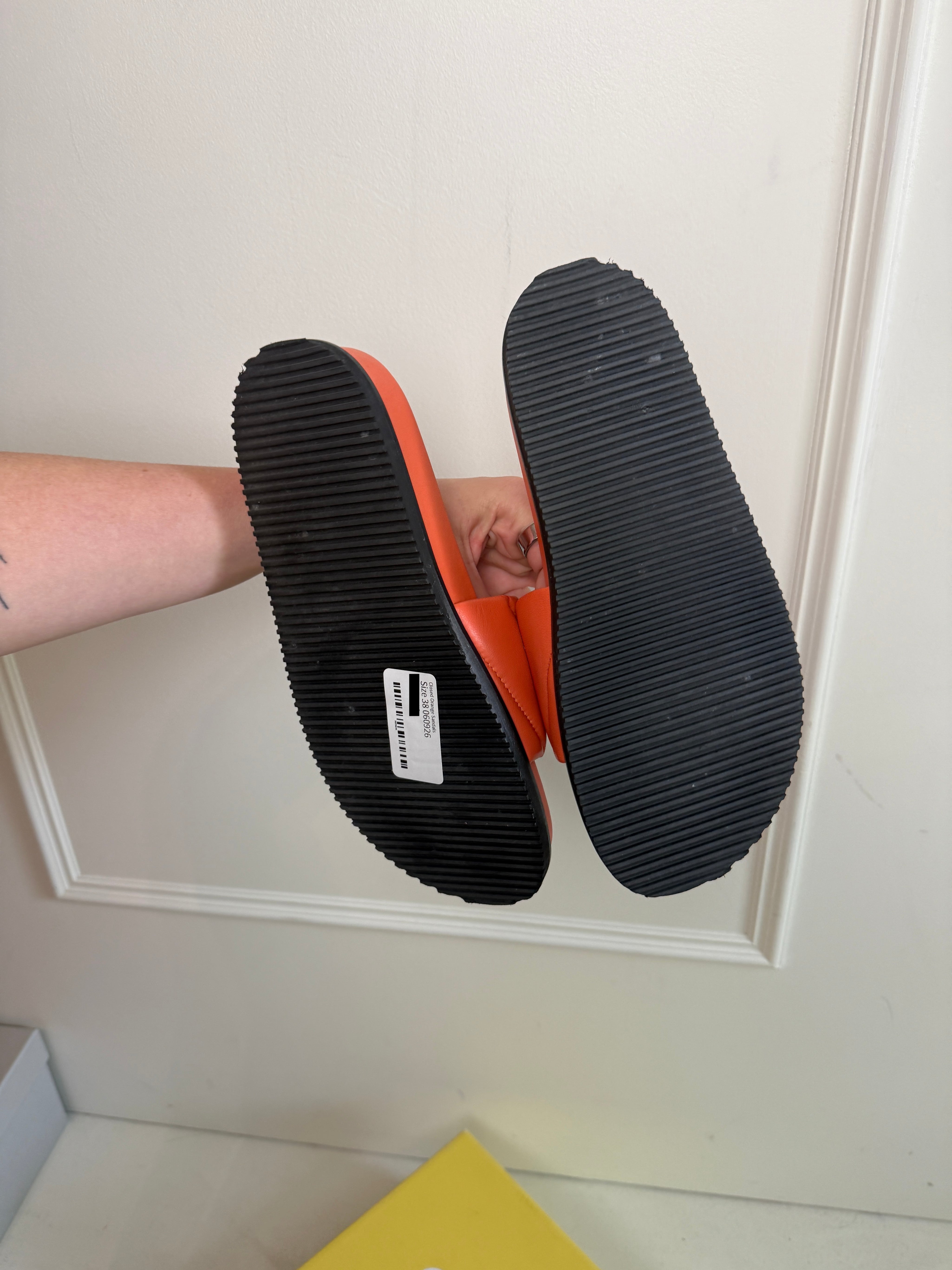 Closed Orange Sandals (38)