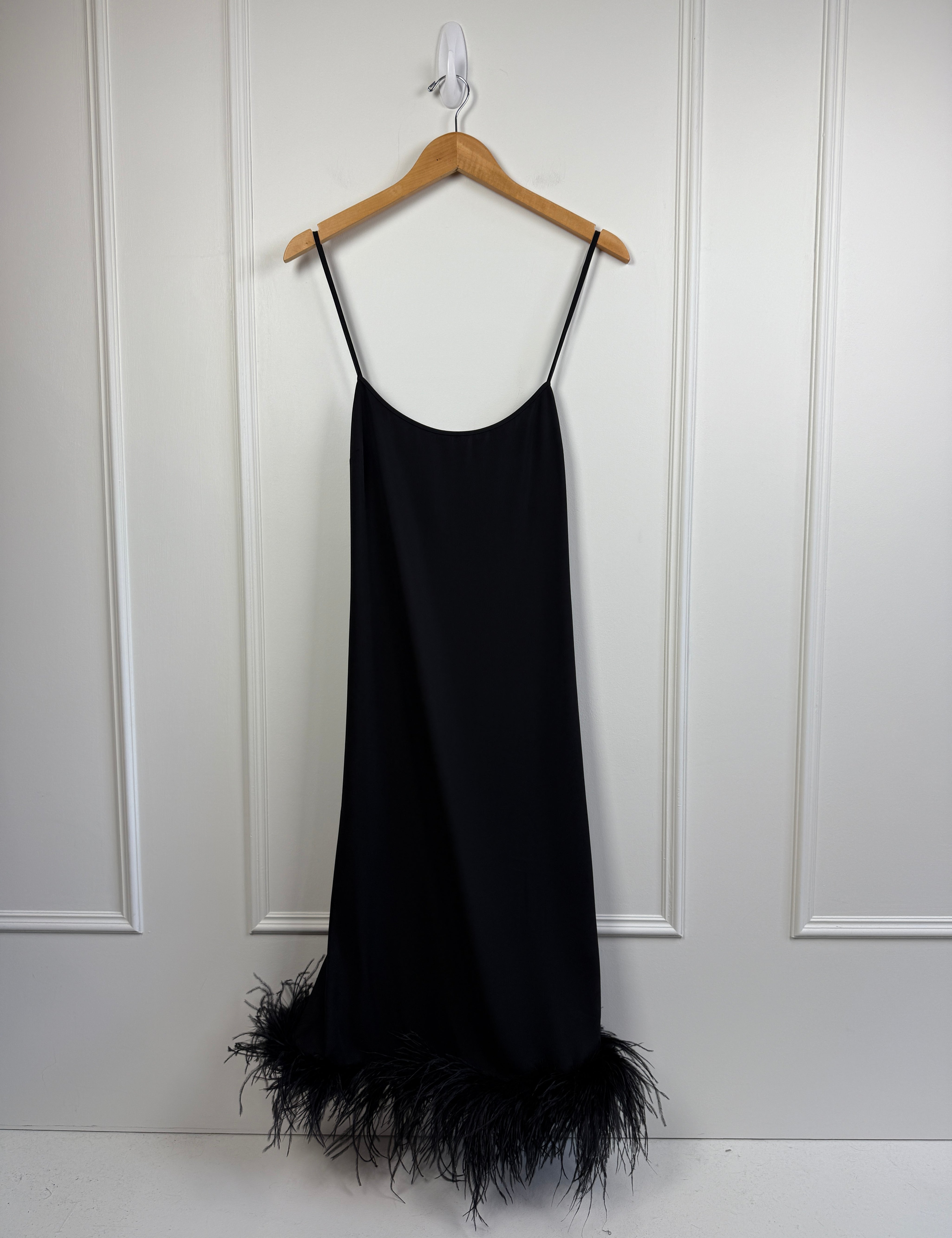 Amanda Uprichard Feather Hem Dress (XL) Amanda Uprichard Feather Hem Dress (XL)