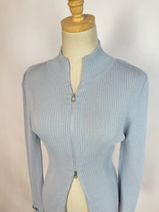 AMOMENTO Blue Ribbed Jacket (XS/S)