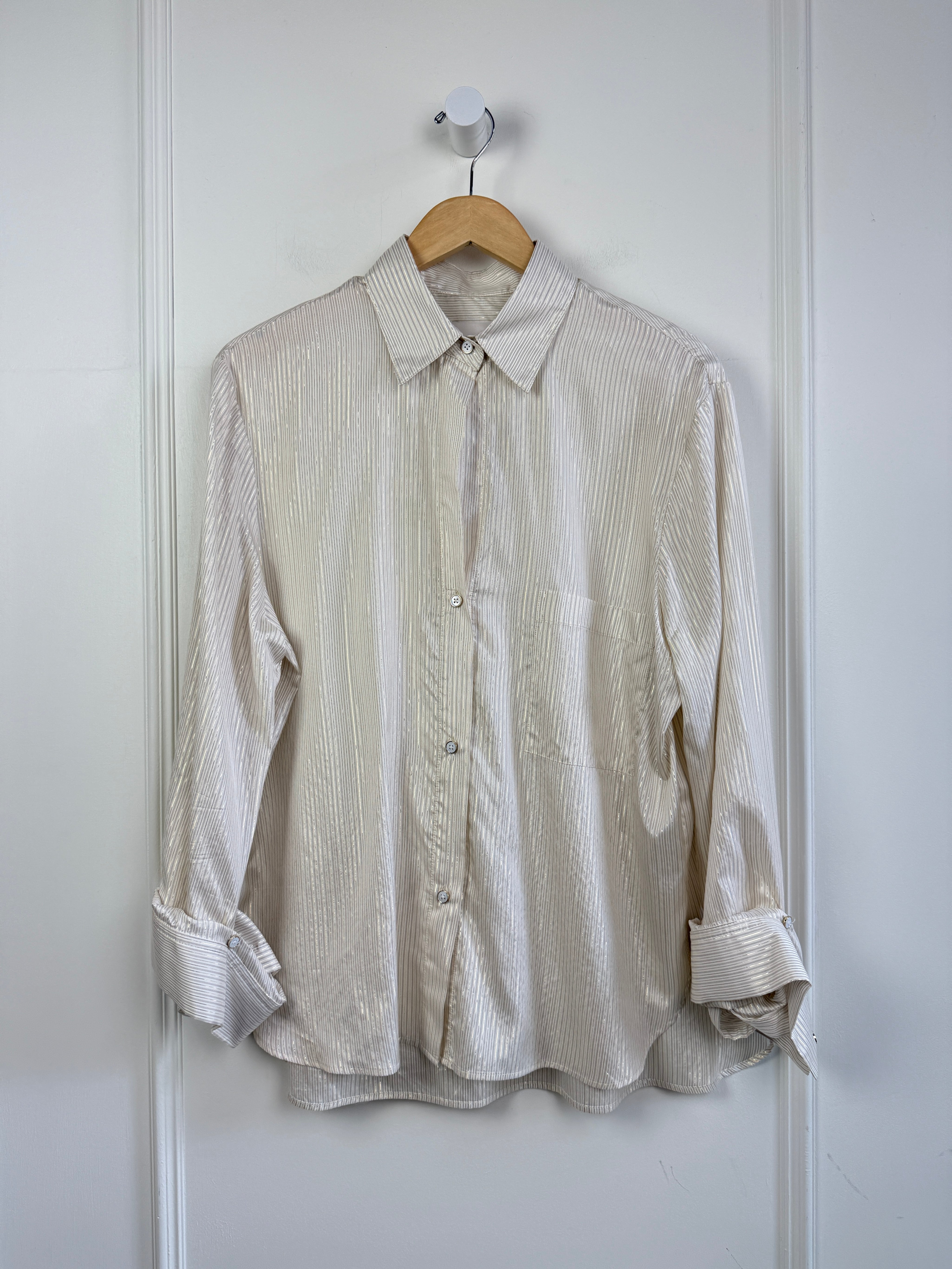TWP Striped Silk Sparkle Top (M/L)