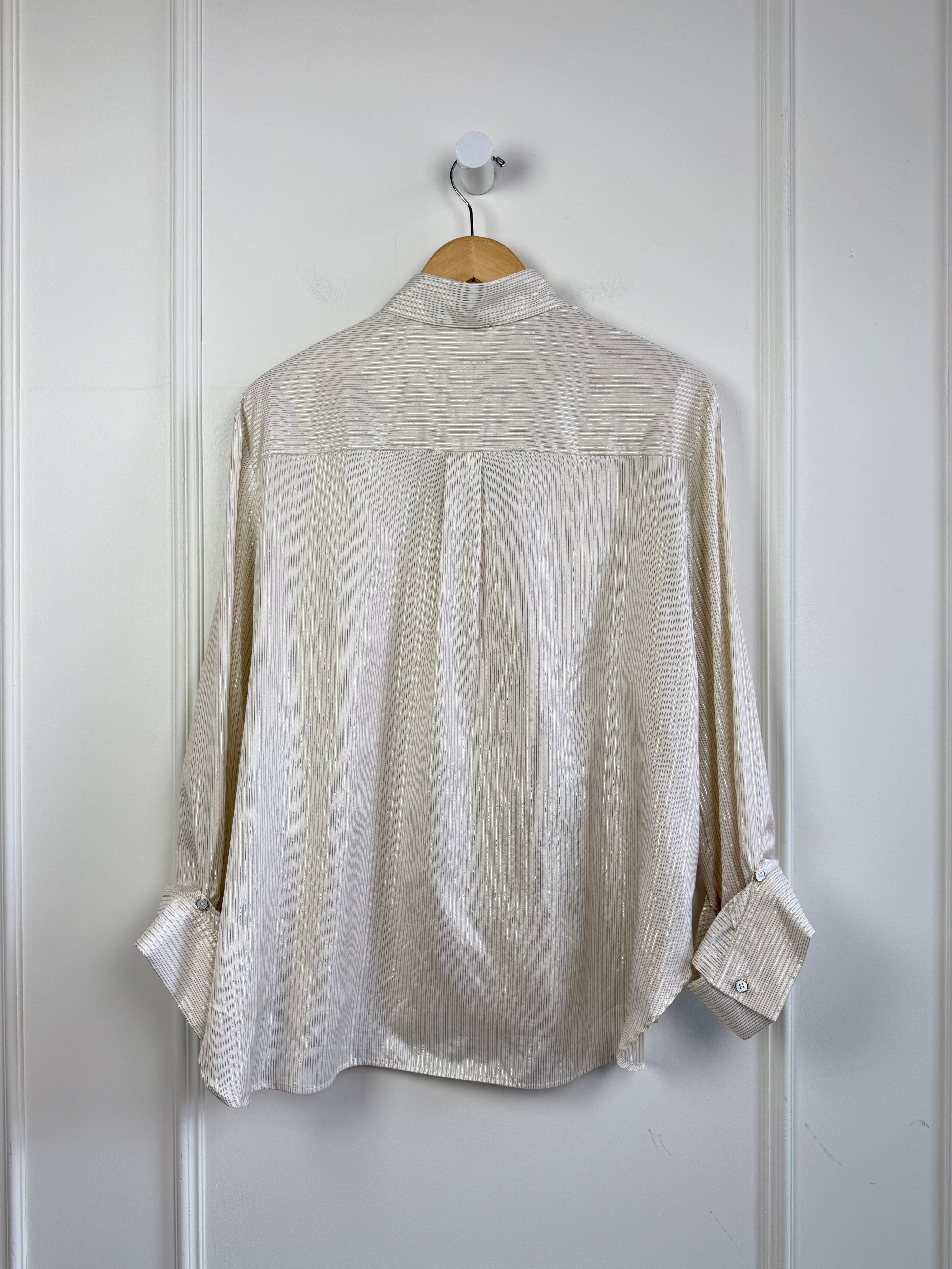 TWP Striped Silk Sparkle Top (M/L)