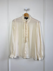 Nili Lotan Ruffle Silk Button Down (M)