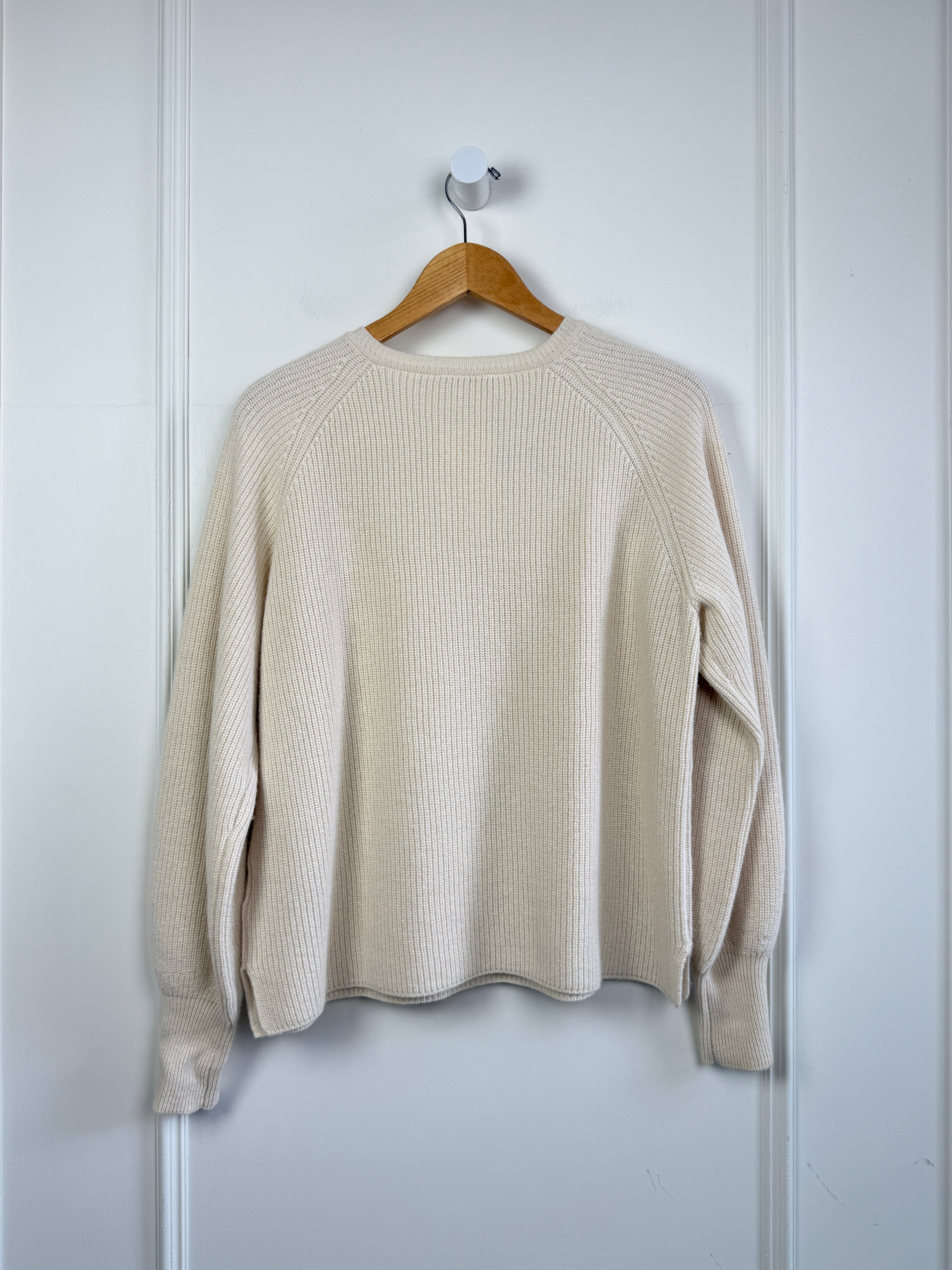 Sessun Marcia Cream Ribbed Sweater (L)