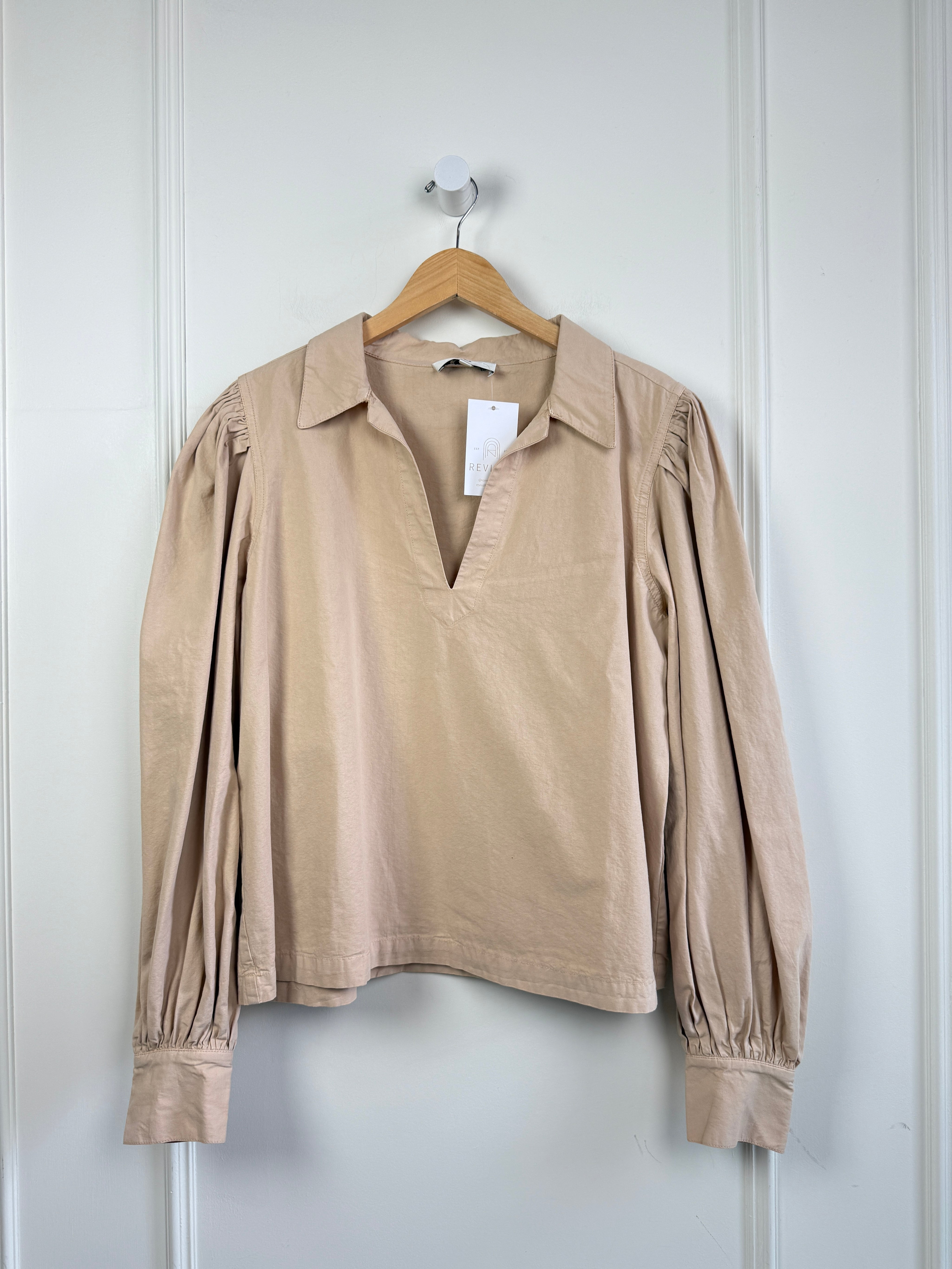 Sea NY Khaki Structured Blouse (XL)