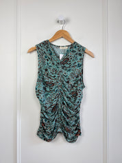 Ulla Johnson Blue Rouched Top (M)