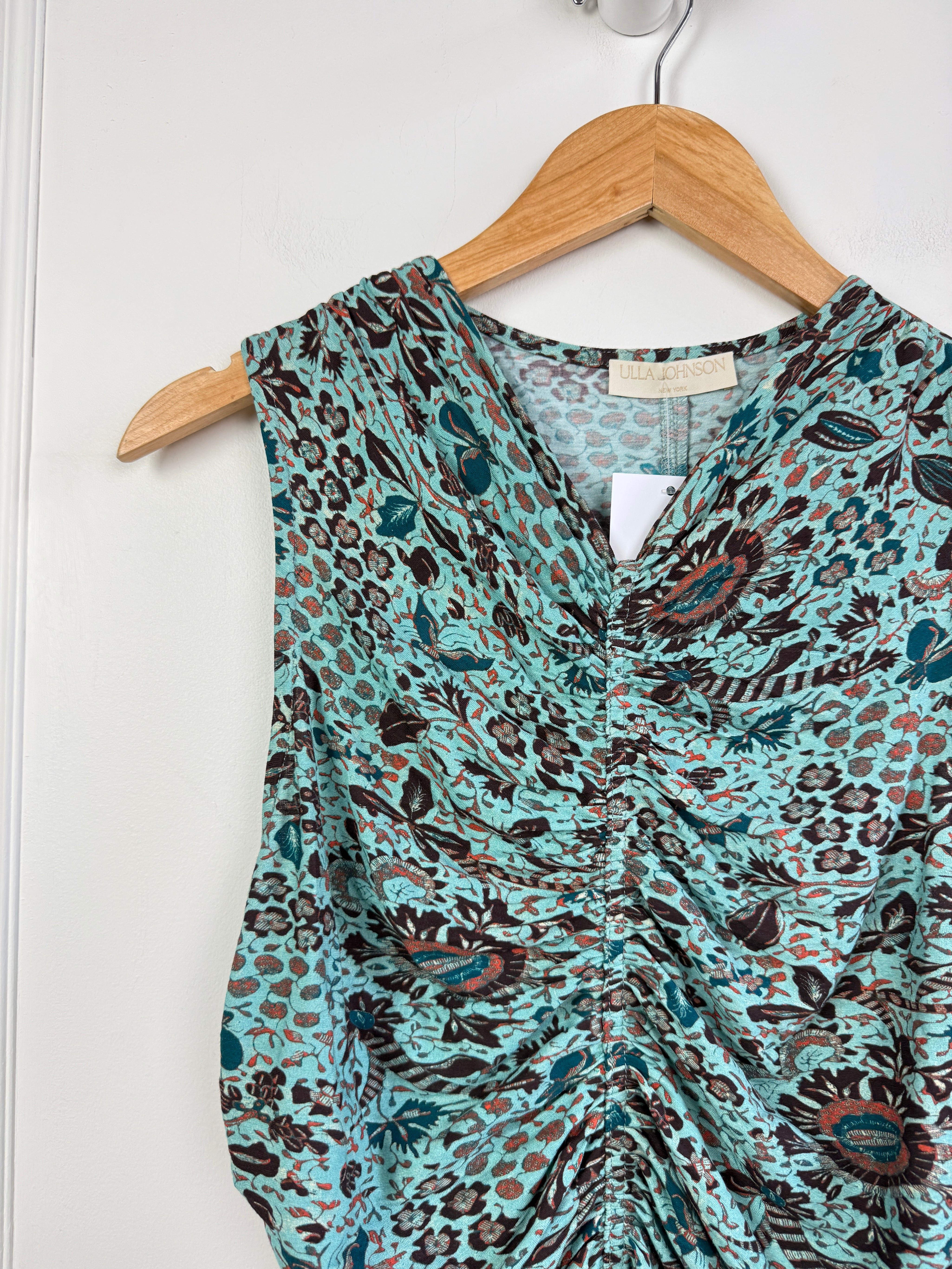 Ulla Johnson Blue Rouched Top (M)