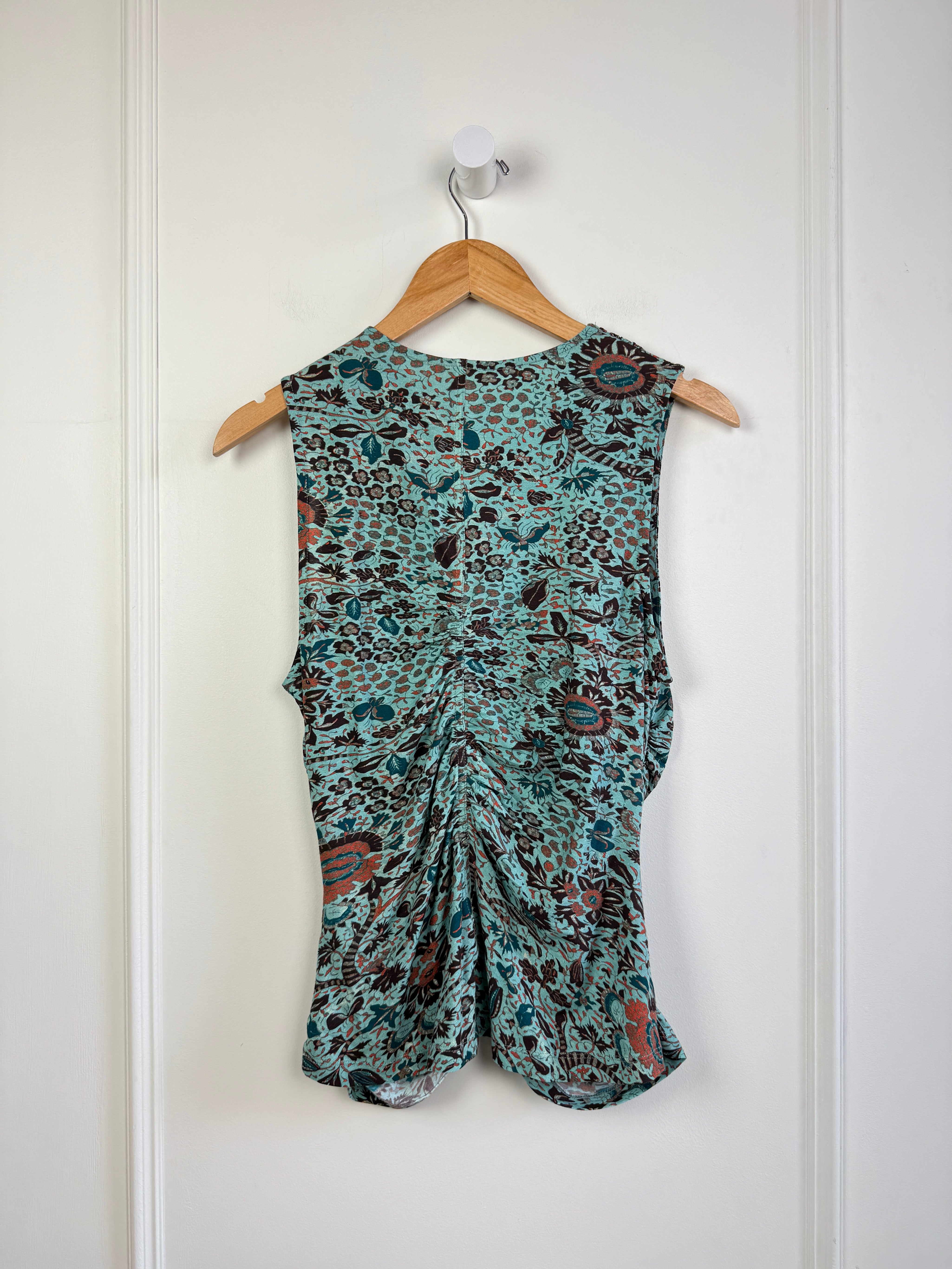 Ulla Johnson Blue Rouched Top (M)