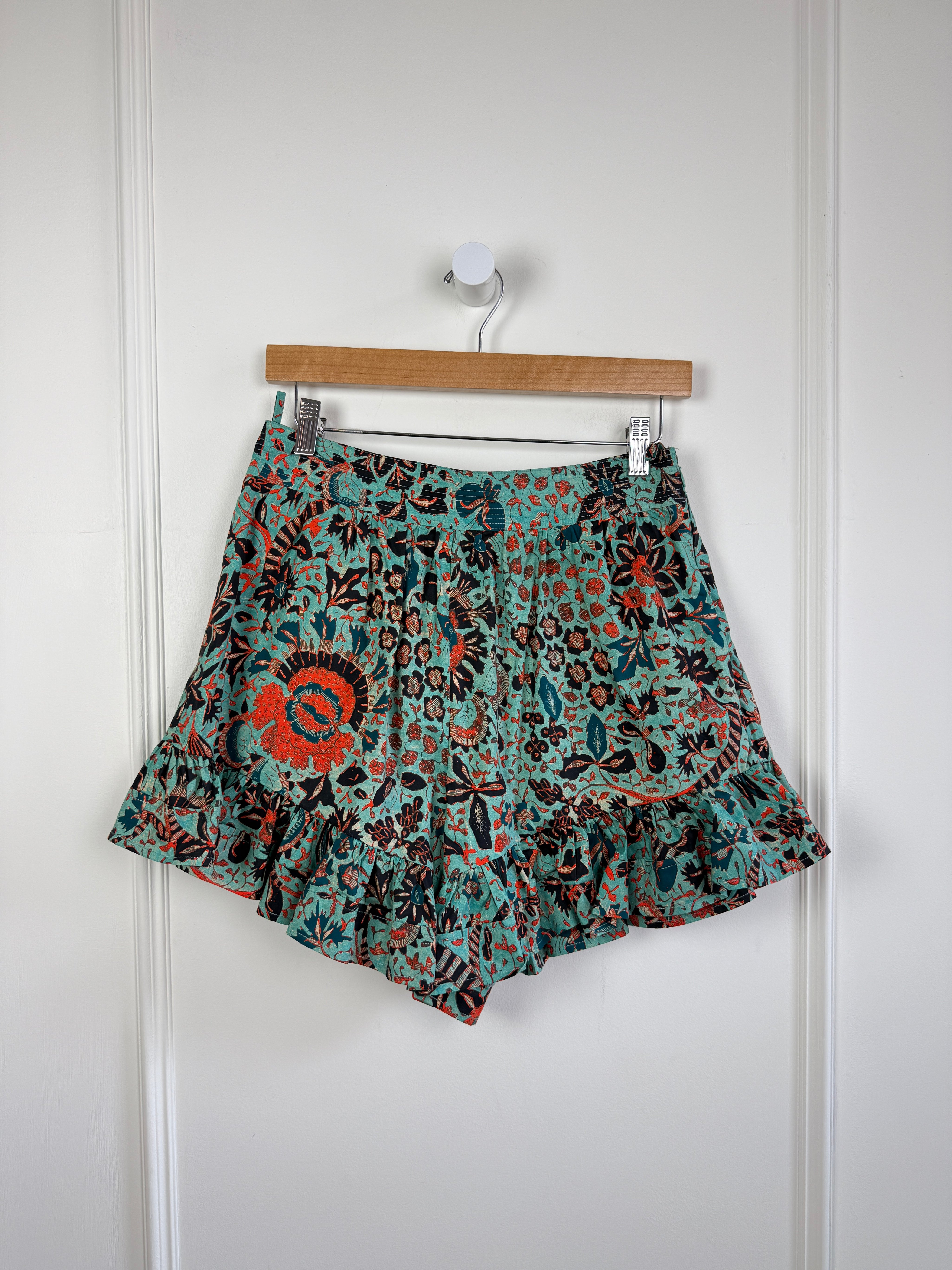 Ulla Johnson Blue Flounce Shorts (6/M)