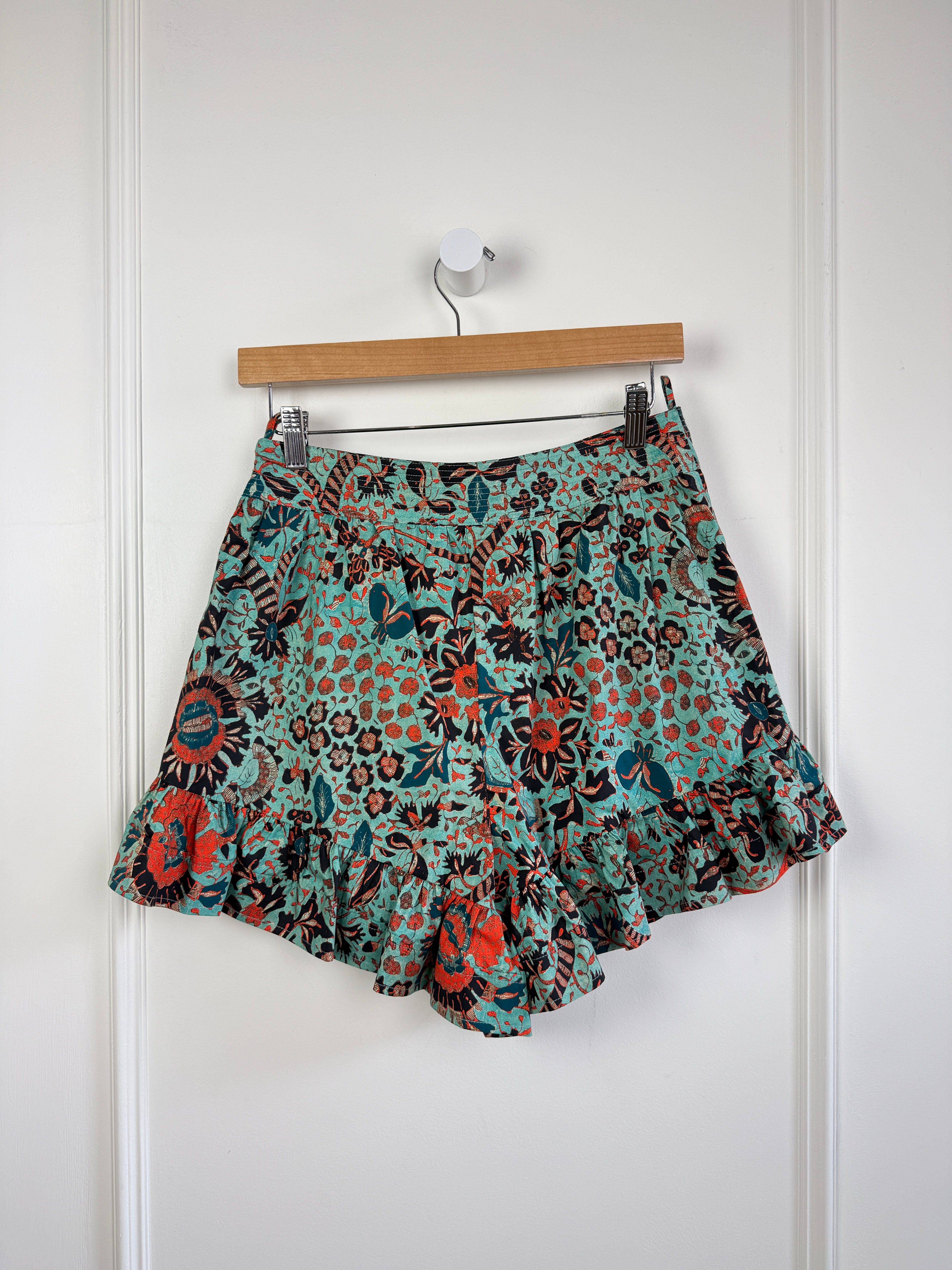 Ulla Johnson Blue Flounce Shorts (6/M)
