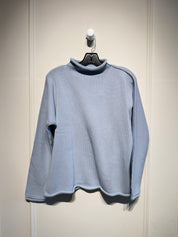 Frank & Eileen Blue "Monterey" Rolled Funnel Neck Sweater (S)
