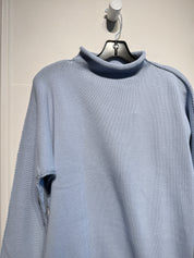 Frank & Eileen Blue "Monterey" Rolled Funnel Neck Sweater (S)