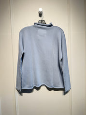Frank & Eileen Blue "Monterey" Rolled Funnel Neck Sweater (S)